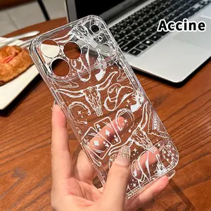 Phone Case for iphone 17 Pro Max 16 Plus 15 14 13 12 11 XR Air E Western Dreamscape Non-Yellowing Shockproof Soft Silicone Transparent Cover for Girl