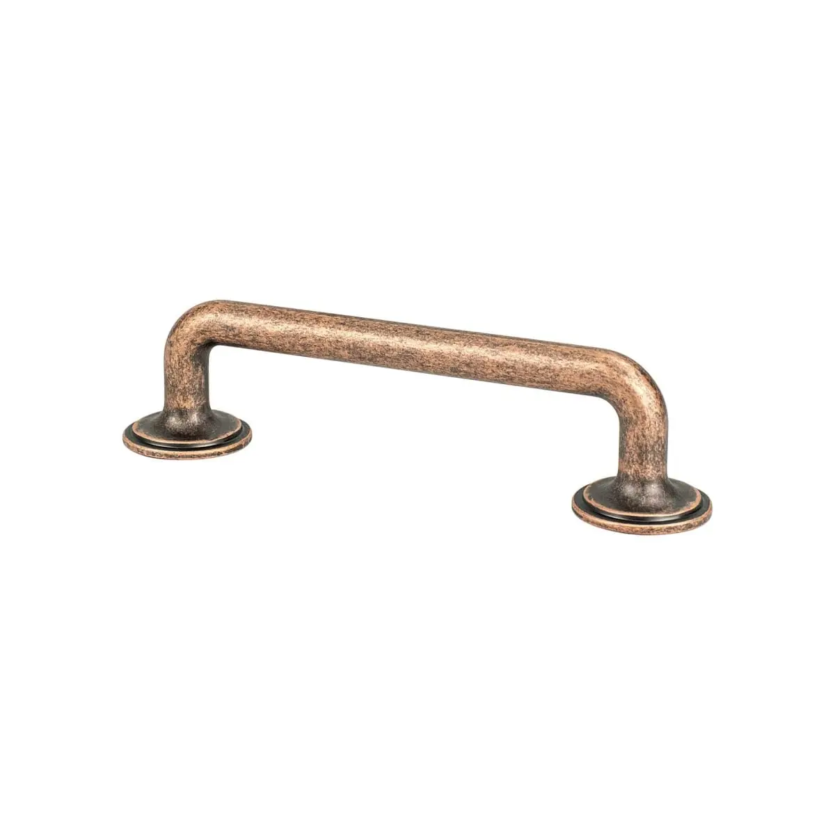 Berenson 8327-10WC-P Folklore Metal Door Handle, 96mm Center-to-Center, Weathered Copper Distressed Finish, Zinc Base Farmhouse Cabinet Pulls Single Handle Hardware