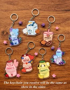 Cute Drink Babies Acrylic Keychain