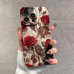 Flower Pattern Phone Case, Anti-drop Cellphone Protective Case, Total Protective Shockproof Mobile Phone Cover for iPhone 11 12 13 14 15 16 17  Pro Max