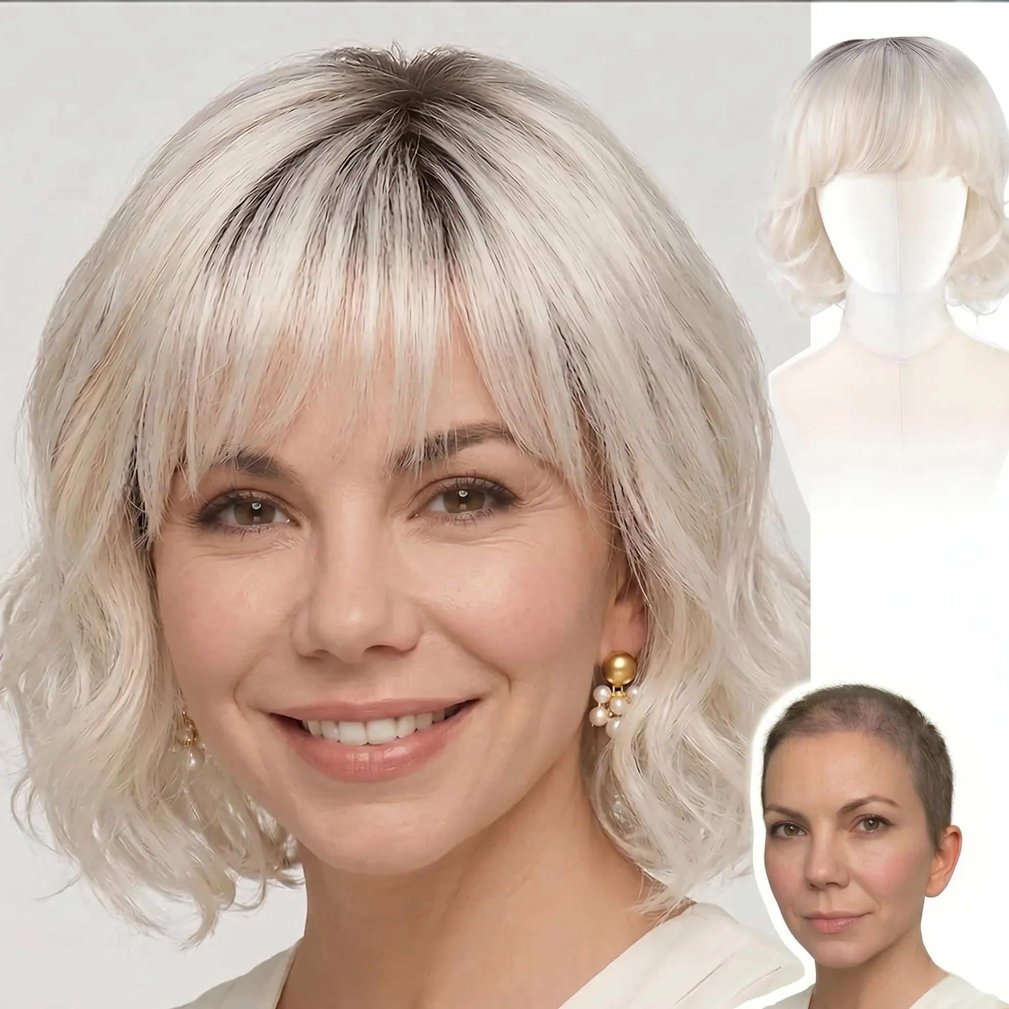 Chloe - Wigyy 13-inch short Daily Curl Bob Wig with Bang