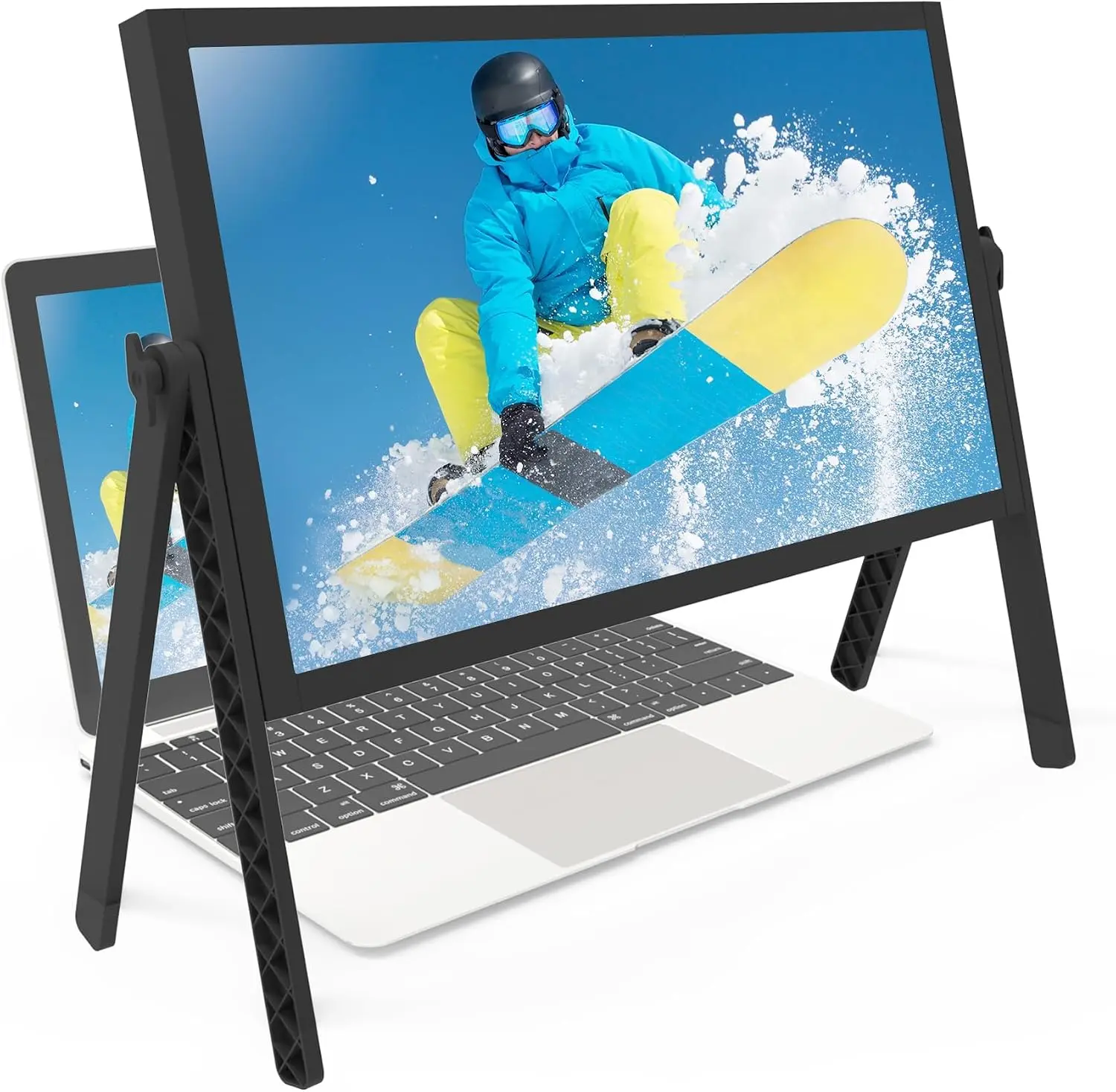 21 inch Screen Magnifier for Laptop ，3D HD Screen Expanders for Movies, Videos, and Gaming, Screen Enlarger with Adjustable Angle Design Amplifier Desktop Magnifying for Kids, Seniors, Office Reading (Black)