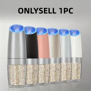 Electric Salt and Pepper Grinder Set, Battery Powered Gravity Automatic Mill with Adjustable Coarseness, One Hand Operation Kitchen Appliances