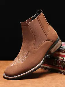 Men's Fashionable Plain Color Chelsea Boots, Casual Comfortable Pointed Toe Boots for Daily Wear, Business Style Boots for Party, Daily Clothing Decor, Walking Shoes Work Boots