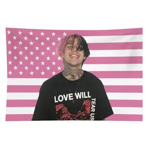 Colorful Lil Peep Themed National Flag Wall Hanging Tapestry, 60x40 in Home Supplies, Teen Room Decor, Cool Bedroom Accessory, Ideal Gift for Decoration