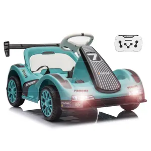 Garvee 6V Kids Electric Go Kart Ride On Car - Parent Remote Control, 4-Wheel Design, Plastic Seat & Wheels, 2 MPH Max Speed, Supports up to 66 lb, Battery Powered Toy for Boys & Girls Ages 3-6
