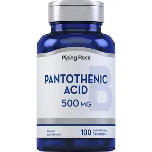 Piping Rock Pantothenic Acid 500mg | 100 Capsules | Non-GMO, Gluten Free Supplement
