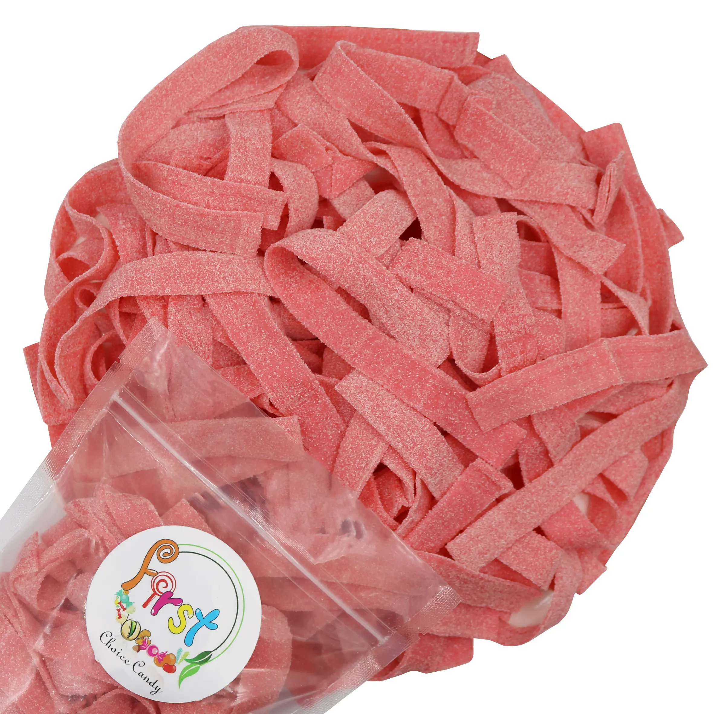 SOUR PINK LEMONADE GUMMY CANDY BELTS 2LB BAG SOUR PINK LEMONADE GUMMY CANDY BELTS 2LB BAG