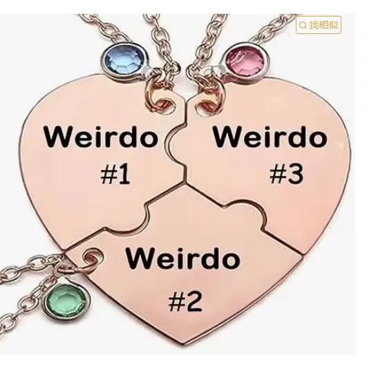 Digital rose gold three in one necklace