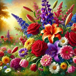 5D DIY Full Drill Rose Flower & Butterfly Diamond Painting Kit, New Hot Selling High Definition Canvas, Shiny Diamond Home Decor Gift For Women, Adult Handmade