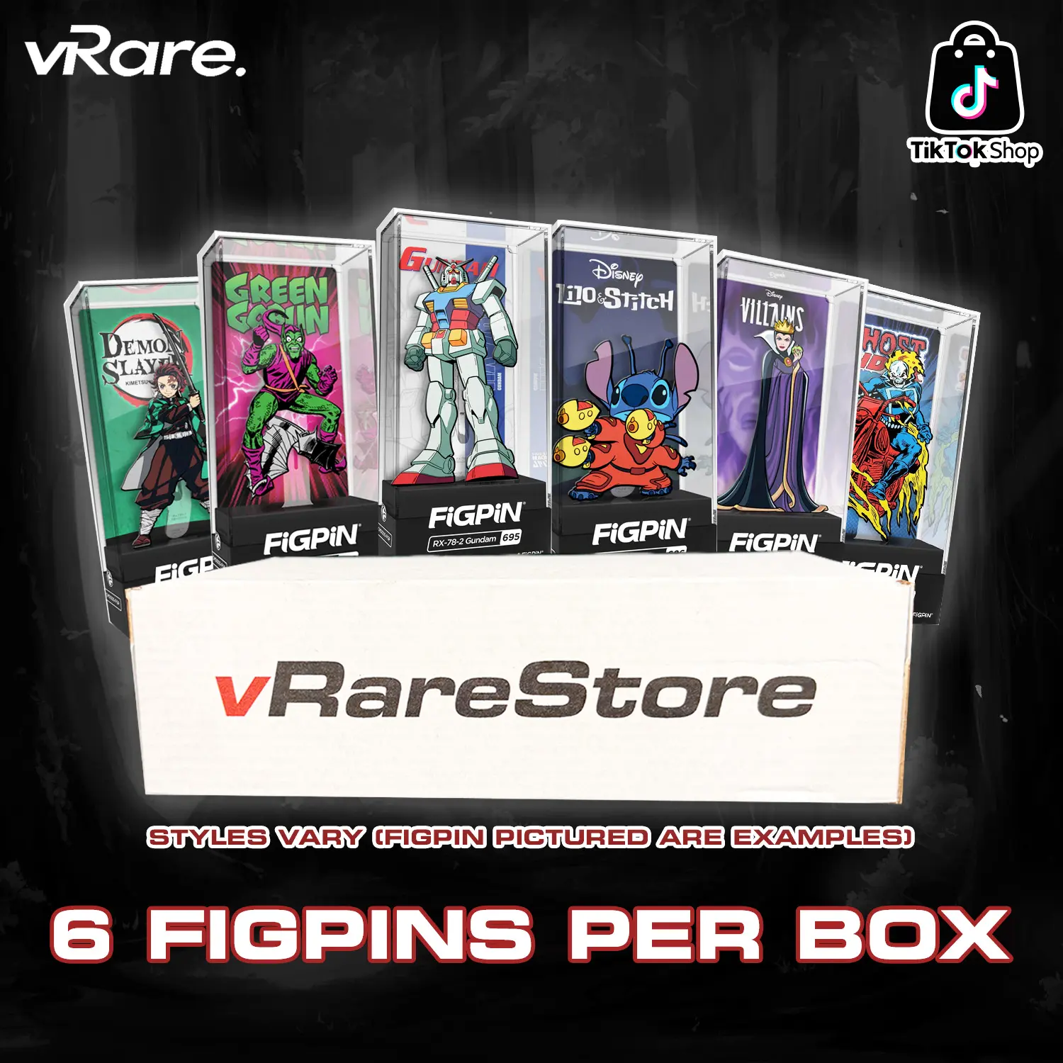 vRare Black Friday FIGPIN Mega Value BOX (6 FiGPiN per Box)