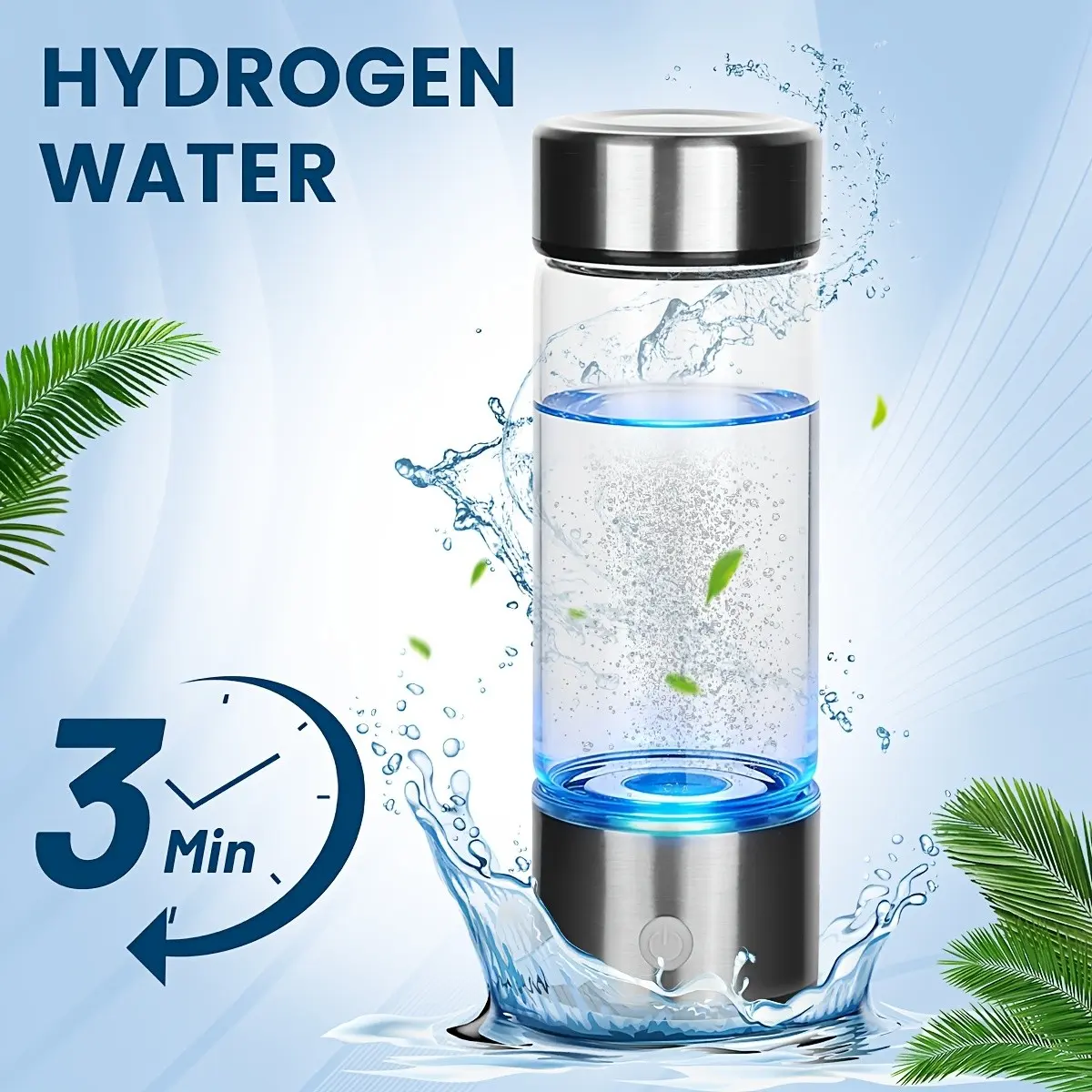 Upgraded Hydrogen Water Bottle And Generator, Using Advanced Technology to Improve Water Quality, Suitable for Office, Travel, Fitness, And Hydration; Kitchen Additions, Cups, And Insulated Mugs, Office Hydration, Fitness Hydration Daily