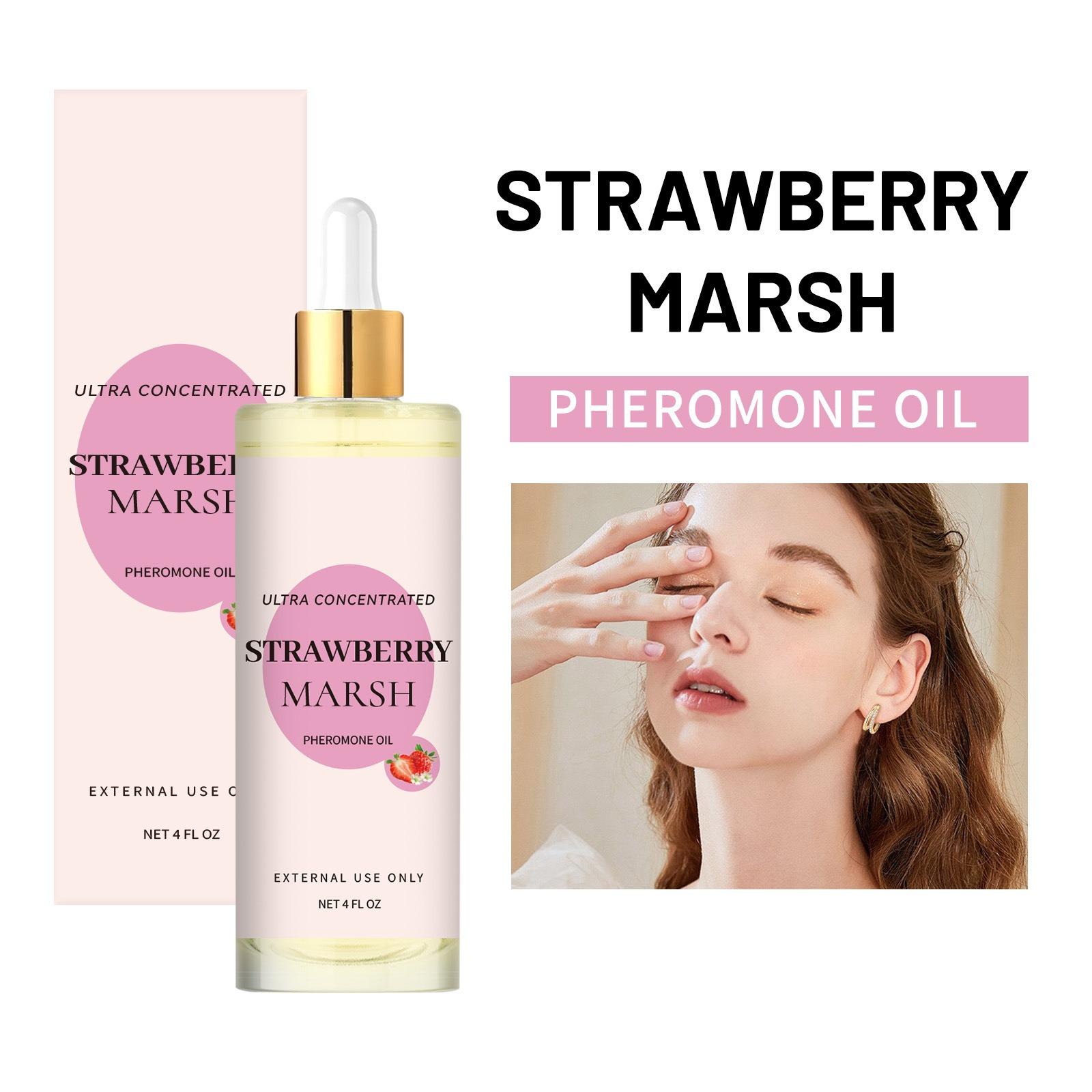 Strawberry Marshmallow Perfume Oil 120ml Floral Fragrance Natural Light Scent Long Lasting Women's Perfume for Daily Use Aroma Enhancer - Facial