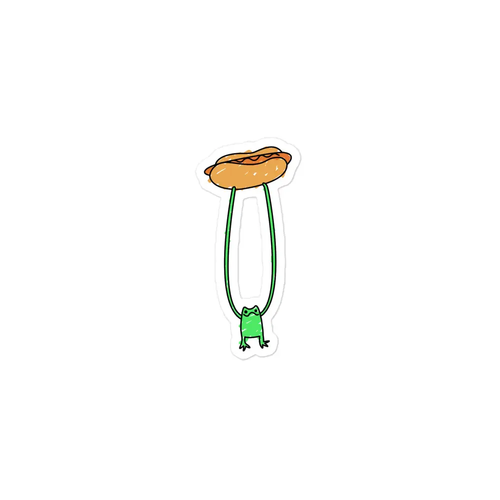 Hot Dog Frog sticker Hot Dog Frog sticker