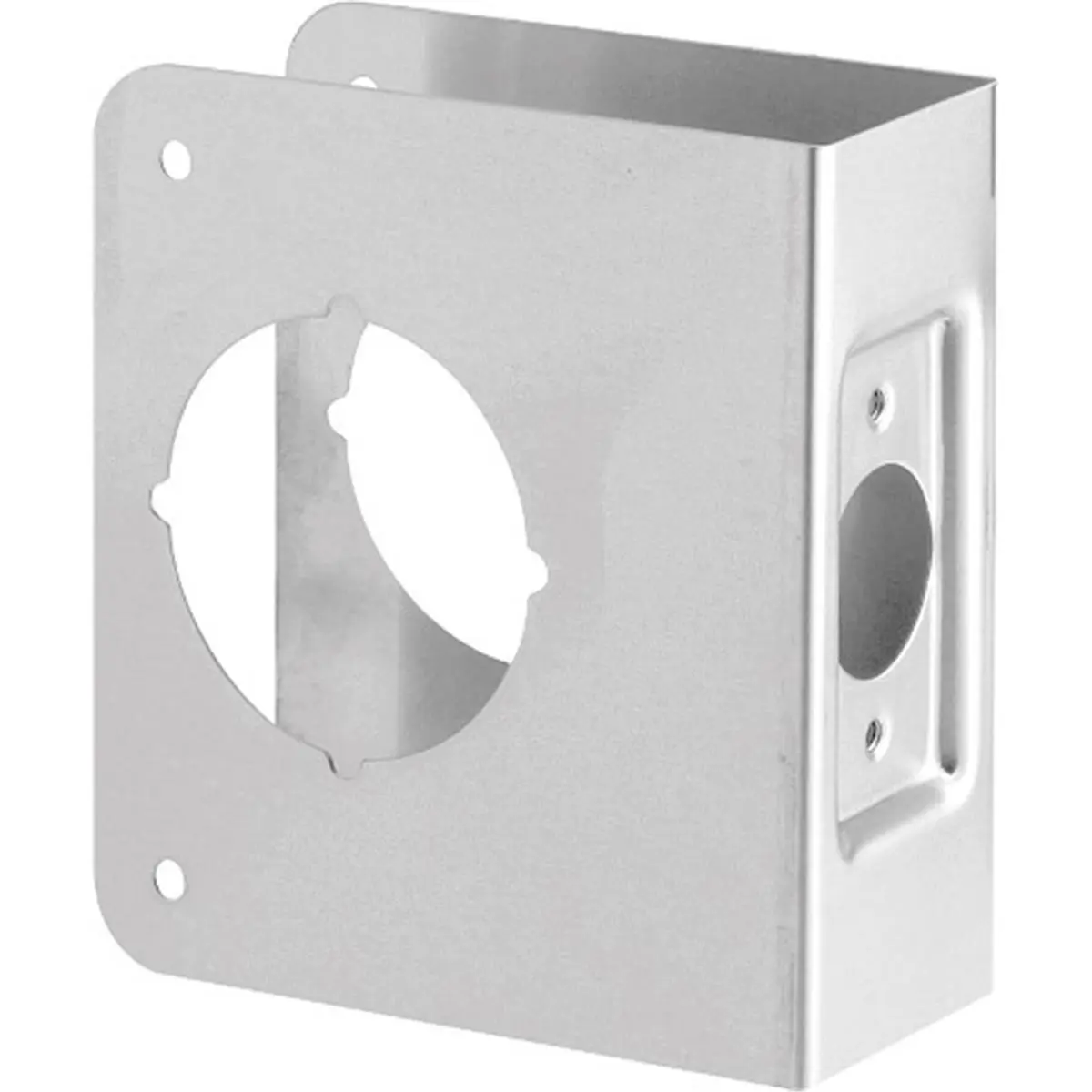 212 MAIN Stainless Steel Indented-Shape Recessed Door Reinforcer (Prime Line U9553) - Stainless Steel Finish, 1 Guard, 2.13x3.88x4.5 in, 6.5"h x5.75"w x2.4"l, Fits 1-3/4" Wood/Metal Doors, Assists Forced Entry Prevention, Reinforces & Repairs