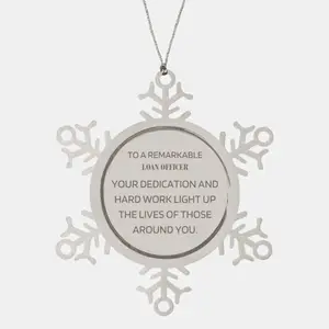 Remarkable Loan Officer Gifts, Your dedication and hard work, Inspirational Birthday Christmas Unique Snowflake Ornament For Loan Officer, Coworkers, Men, Women, Friends