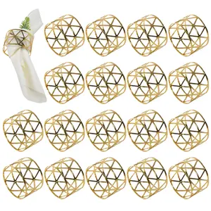 18Pcs/Set Gold Hollow Napkin Rings,Vintage Metal Fabric Napkin Rings for Wedding,Family Collecting,Birthday Party,Dining Table Decoration,Hand Tools Kits,Tools & Hardware
