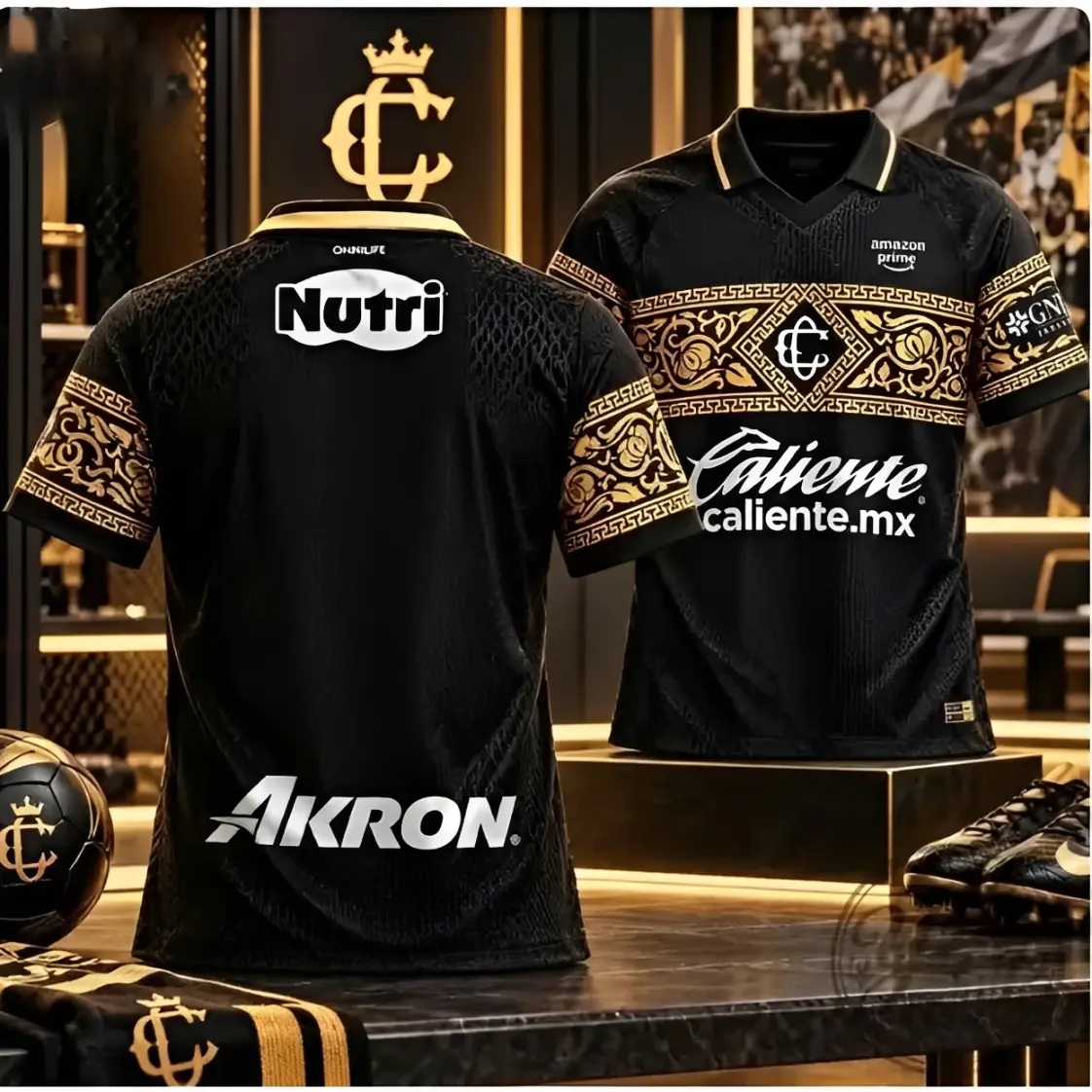Chivas Guadalajara 2026/27 Third Kit Jersey - Men's Short Sleeve Athletic T-Shirt for Sports & Training, Premium Black/Gold Soccer Tee