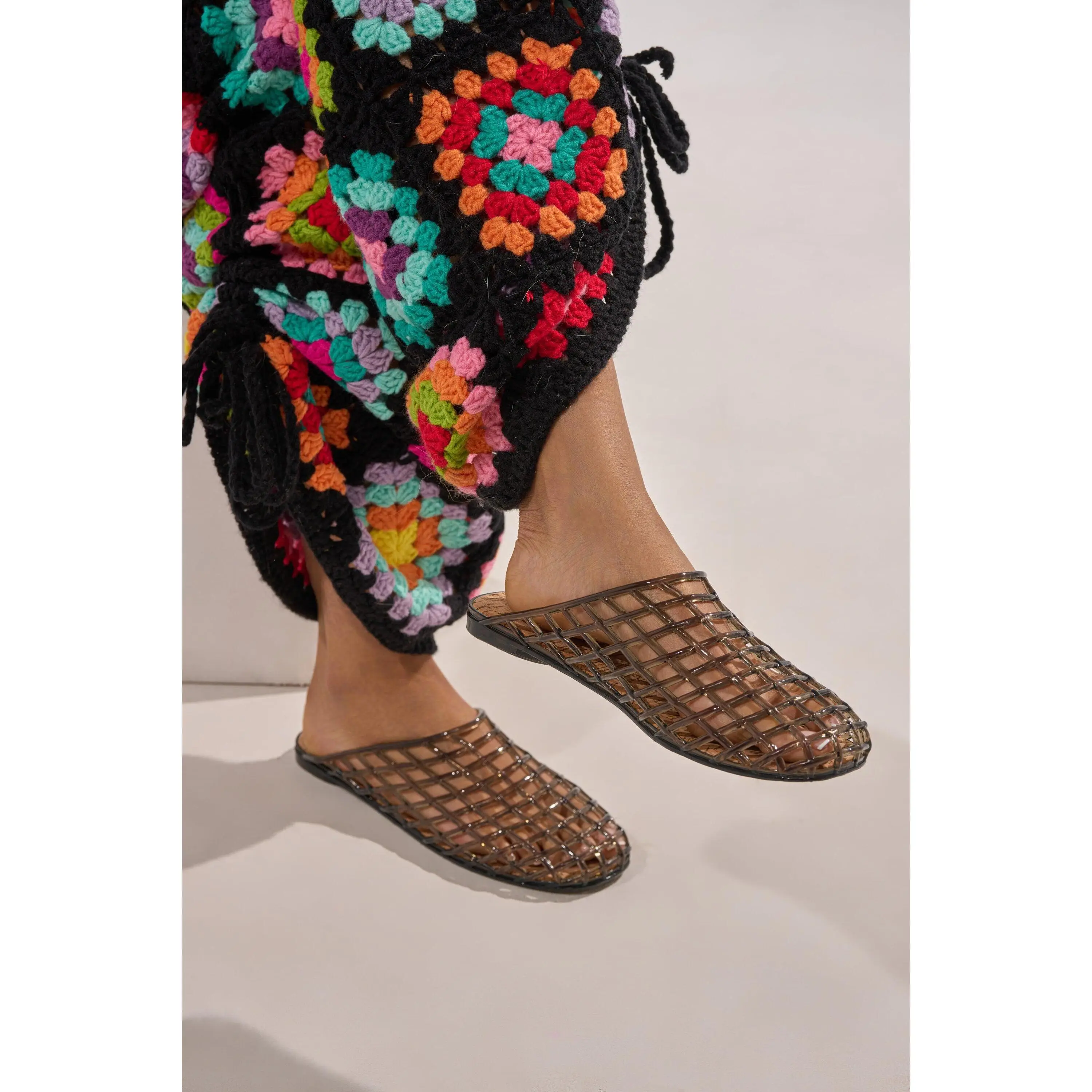 AKIRA FAIROZE BLACK JELLY MULE