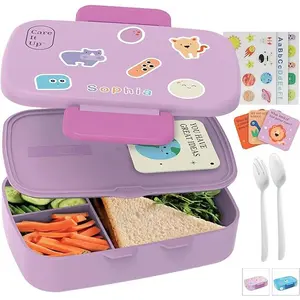 Kids Bento Lunch Box Kit - All-in-One Set with Tableware and Leakproof Design - Care It Up