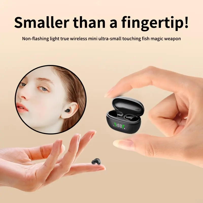 Invisible Wireless Earphones, Comfortable to Wear, Mini Wireless Earphones, Anti Slip, Ultra Small Mini Earphones, Are the Choice for Birthday Gifts, Valentine's Day Gifts, Boyfriend and Girlfriend Gifts, Christmas Gifts, and Anniversary Gifts