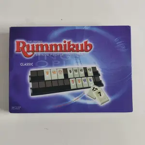 Classic Rummikub Card Game, Multiplayer Brain Teaser, New Strategies Every Round, Perfect for Parties, 2-4 Players, Strategy Fun