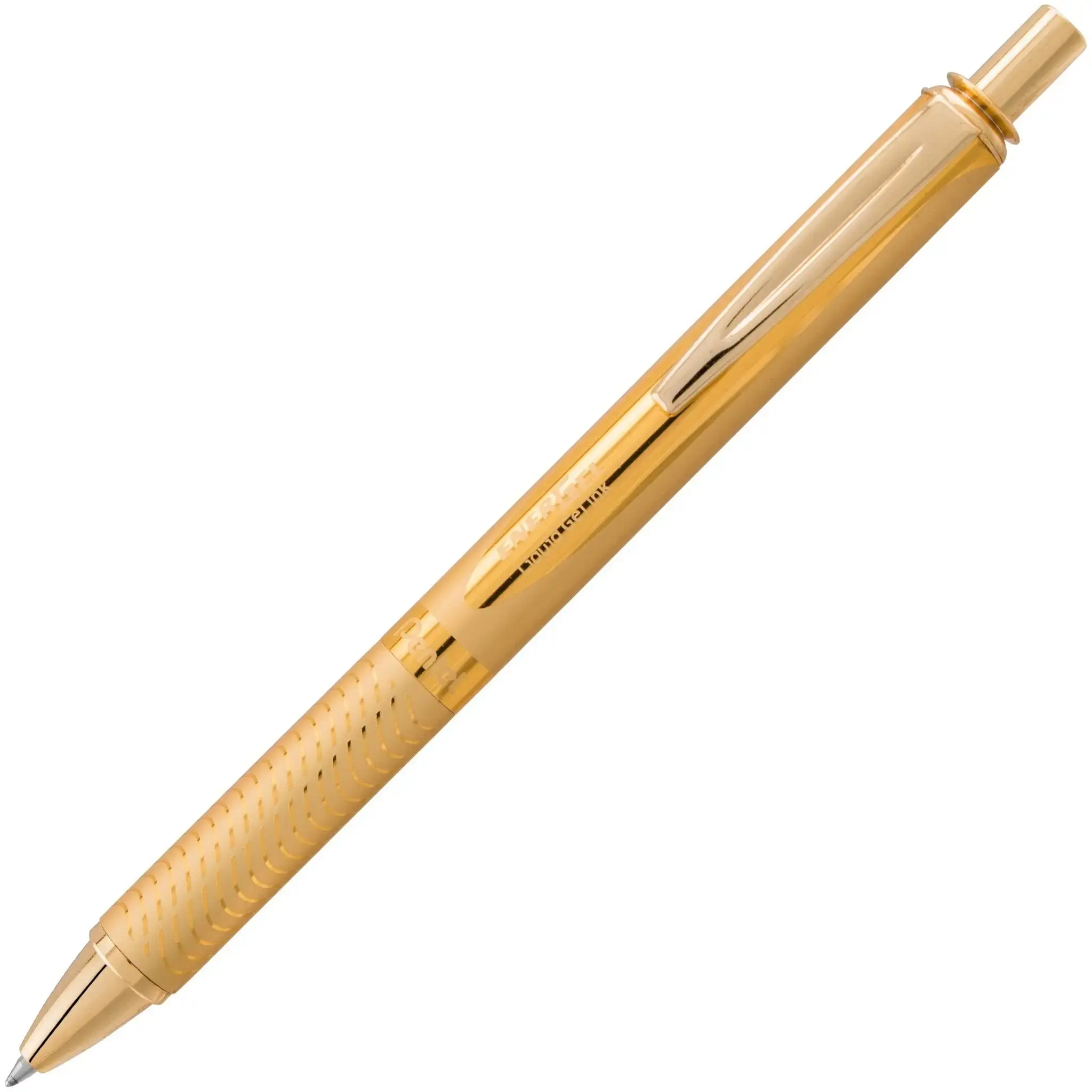 EnerGel Alloy Gold Refillable Writing Pen, 0.7mm Tip, Any EnerGel Compatible, Luxury Look, Smooth Writing Office Stationery