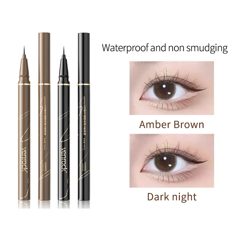 Fine Tip Eyeliner Pen Waterproof Precision Liquid Eyeliner for Eye Makeup Beginners & Professionals Long Wear Smudge Resistant Smooth Glide Quick Dry Black Eyeliner Pencil