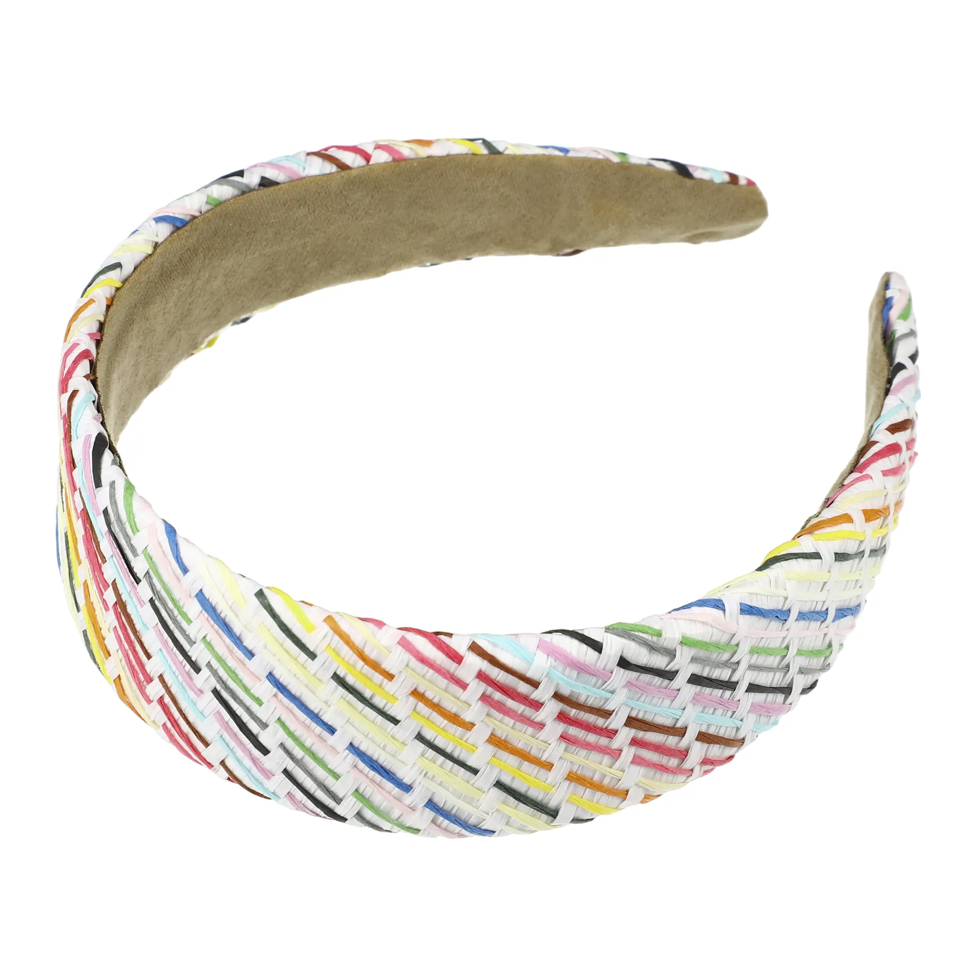 Unique Bargains 1 Pc Classic Foam Raffia Straw Headband for Women for Girls 5.91"x1.57"