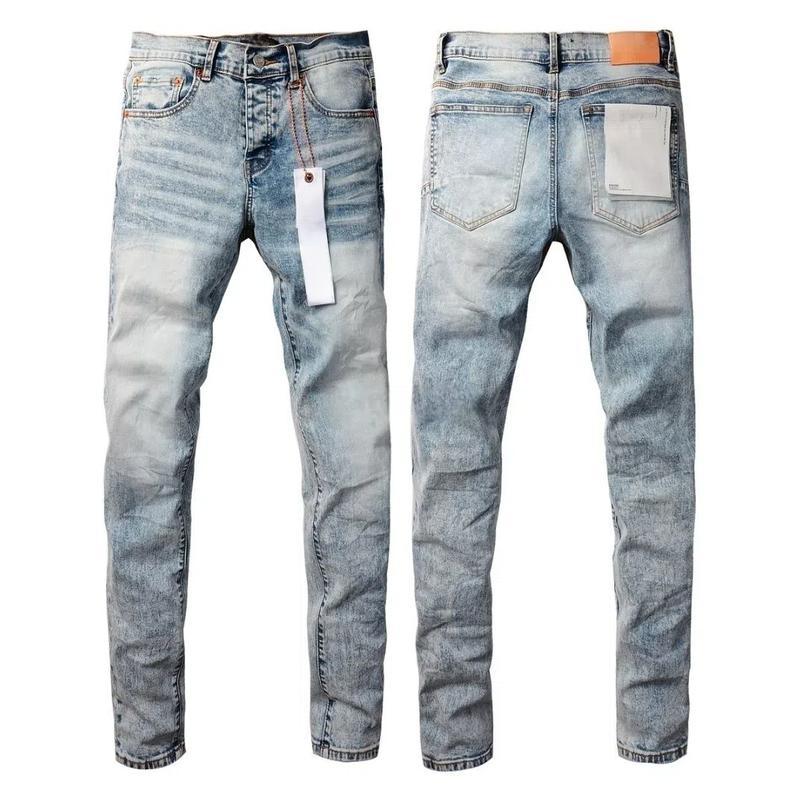 New Fashion Purple jeans man with distressed hole patches Fashion Repair Low Rise Skinny Denim pants 28-40 size Black Casual Fabric Menswear Trouser Streetwear Beige Pocket Plain sweatpantsmen  Ripped Straight Leg 9003