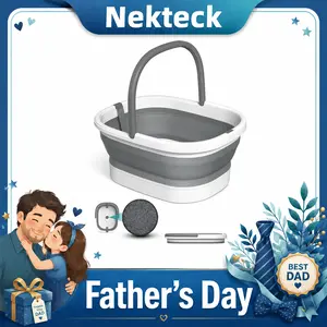 Nekteck Foot Soaking Tub Collapsible Bucket for Foot Bath Soak Tub, Foot Basin Foot Soaker with 138 Acupressure Nodes and Pumice Stone for Feet Massager Pedicure Foot Spa, Gifts for Men Women Dad Mom