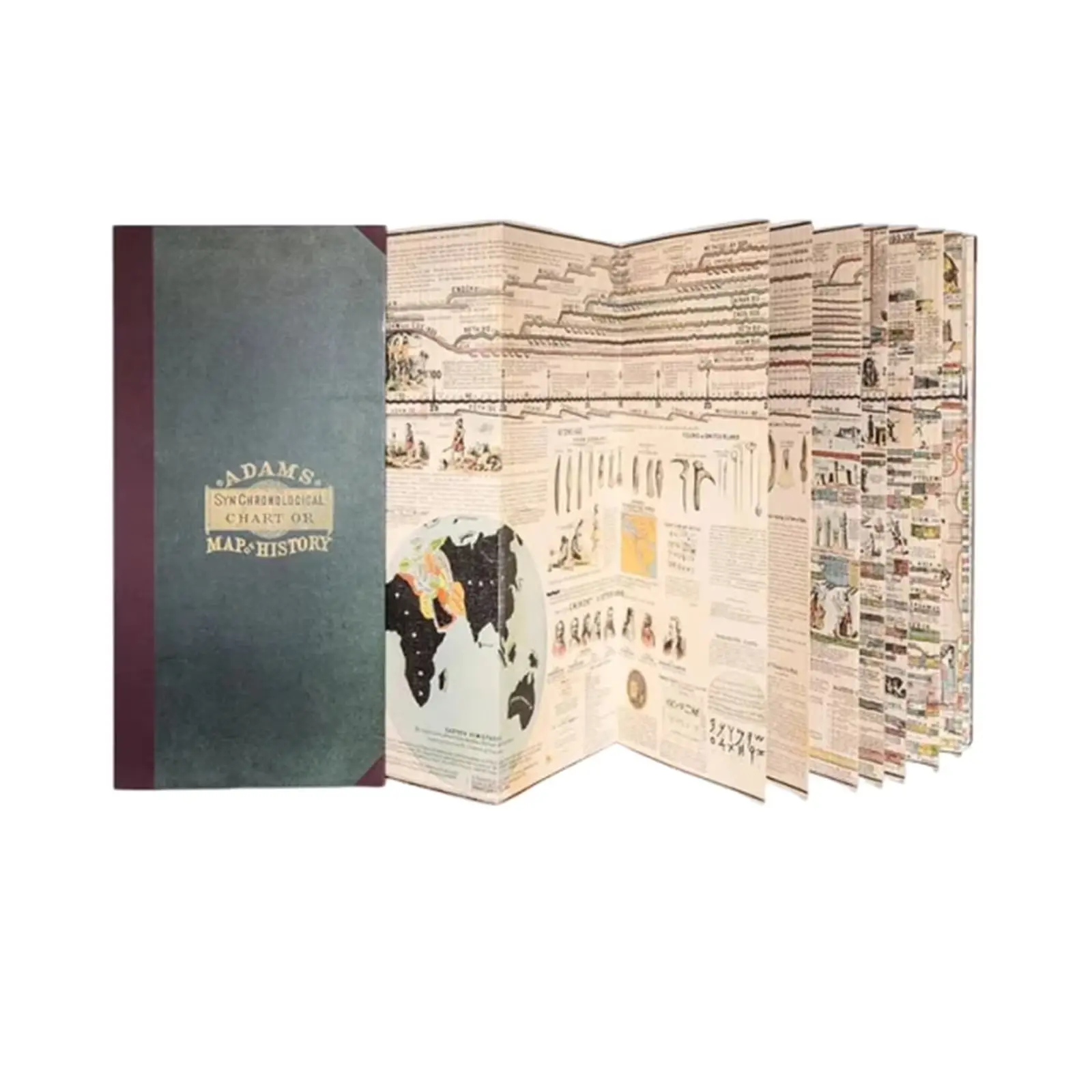 Adams Time Chart - Adams Synchronological Chart or Map of History, Historical Timeline Wall Panel, Book 1 (Fold Out Chart)