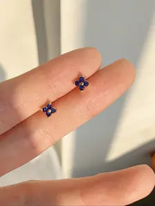 Flower Design Stud Earrings, Rhinestone Decor Stud Earrings for Women for Party, Daily Decor, Trendy All-match & Exquisite Jewelry for Birthday Gift, High Quality Earrings