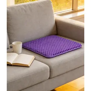 Tailbone & Sciatica Pain Relief Gel Seat Cushion, Dual-Layer Cooling Breathable Orthopedic Seat Pad with Anti-Slip Cover, Ergonomic Back Support Cushion for Office Chair, Car, Long Sitting, Pregnancy & Wheelchair