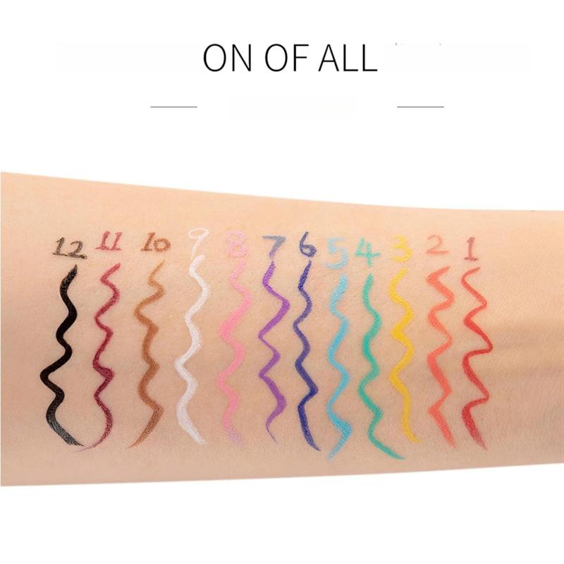Liquid Eyeliner, Eyeliner Liquid, Long-lasting Colored Eyeliners, White Black Red Brown Green Purple Waterproof High-pigmented Colorful Eyeliners for Eye Makeup,1PC