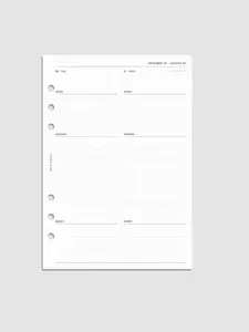 2026 Dated Daily Planner Insert | Monday Start