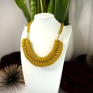 Fera Fox Jewelry Textile Statement Necklace