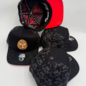 Gorra de Elegua chava Hats  Black and Red Design with Unique Embellishments