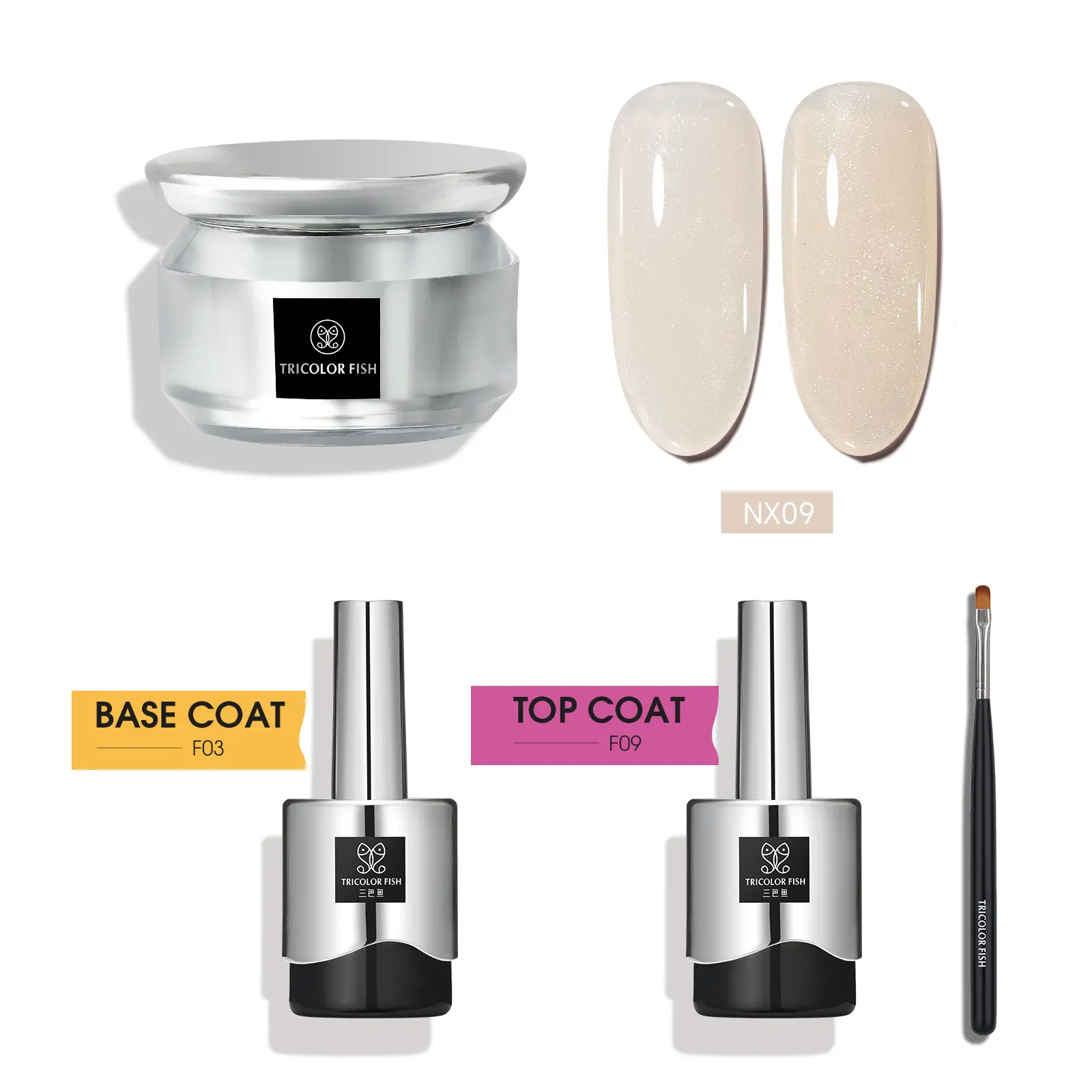 NX09 +Base Gel+Top Gel+light therapy pen