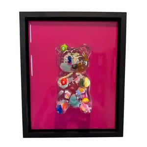 Gummy Bear Resin Wall Art Framed Pop Art 8 x 10 Ready to Hang Handcrafted High-Quality Art Resin Modern Decor