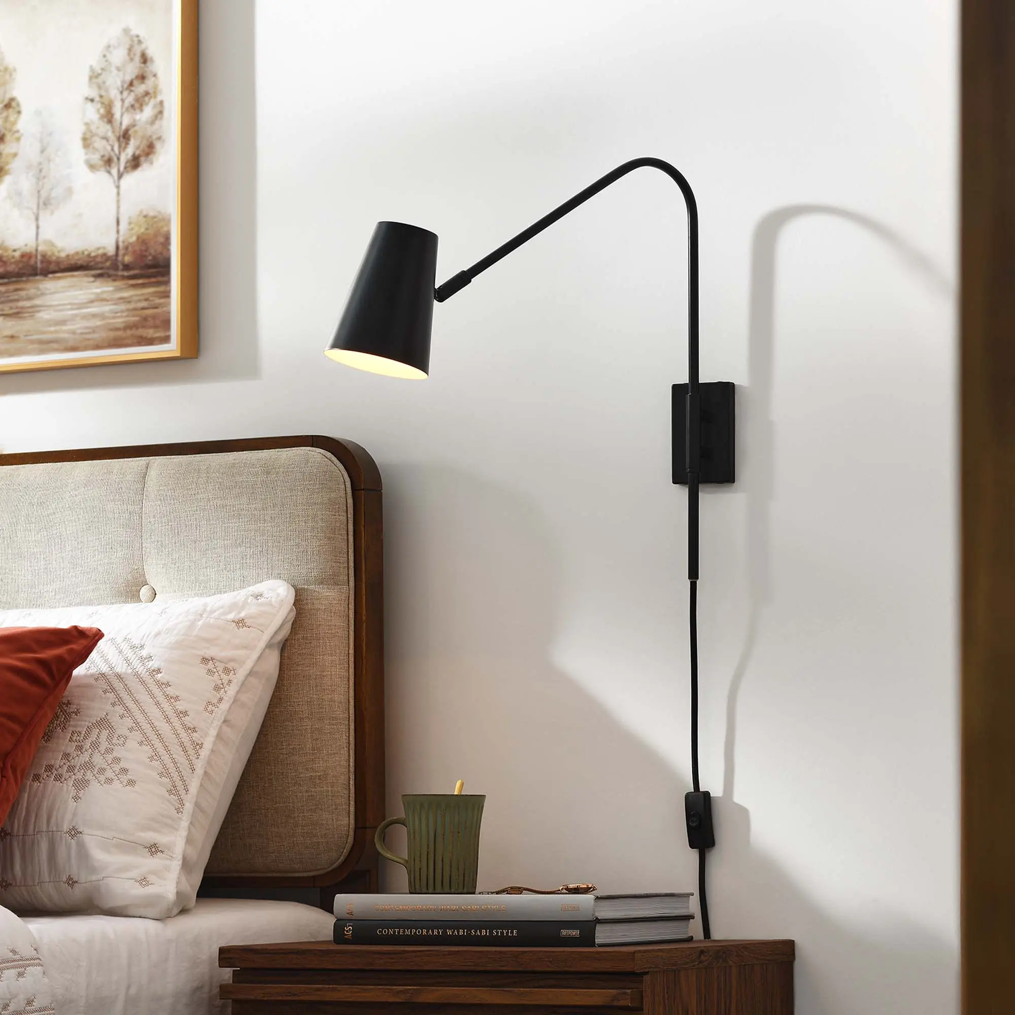 Modway Faye Metal Wall Sconce in Black