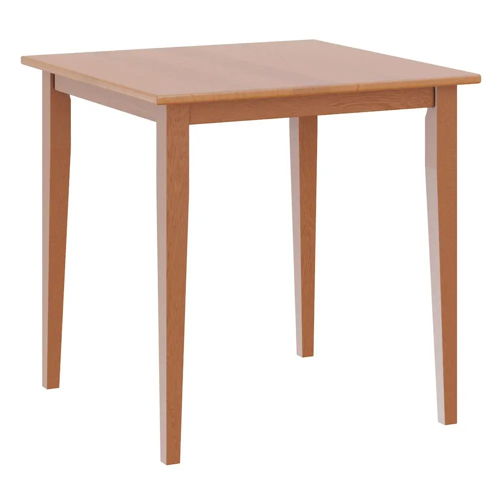 FurniFact Indoor Solid Wood Small Square Dining Table with Shaker Legs, Light Oak Finish