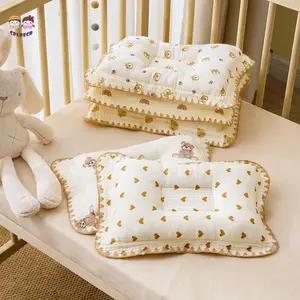 Newborn Pillow Baby Head Pillow Soft and Breathable Baby Pillows for Sleeping Ergonomic Design Washable