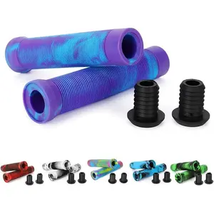 Scooter Grips Mixed Color MTB & BMX Handlebar Grips 145mm Soft Grips for Pro Stunt Kick Scooter Mountain Bike