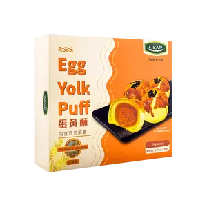 IJEAN Lotus Seed Paste Mochi Egg Yolk Pastry - Chewy Glutinous Rice Cake, 240g
