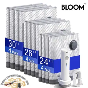 BLOOM LL [2026 Upgraded] Cordless Travel Vacuum Bag Set Bags for with Rechargeable air Pump, 15 Pack Carry-on Size Compression Packing for Luggage and Suitcase, Space Saver for Clothes and Clothing Zipper Foldable Organizer Reusable Clear Squeeze Pouches