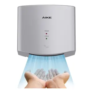AIKE Air Wiper Compact Hand Dryer 110V 1400W Silver (with 2 Pin Plug) Model AK2630S