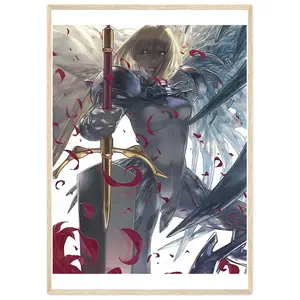 Teresa Claymore Poster - Japan Japanese Mountains Vintage Artwork on Heavyweight White Matte Paper with Eco-Friendly Pine Wood Frame 20-25mm Thick 10-14mm Wide Ready-to-Hang Design for Easy Installation