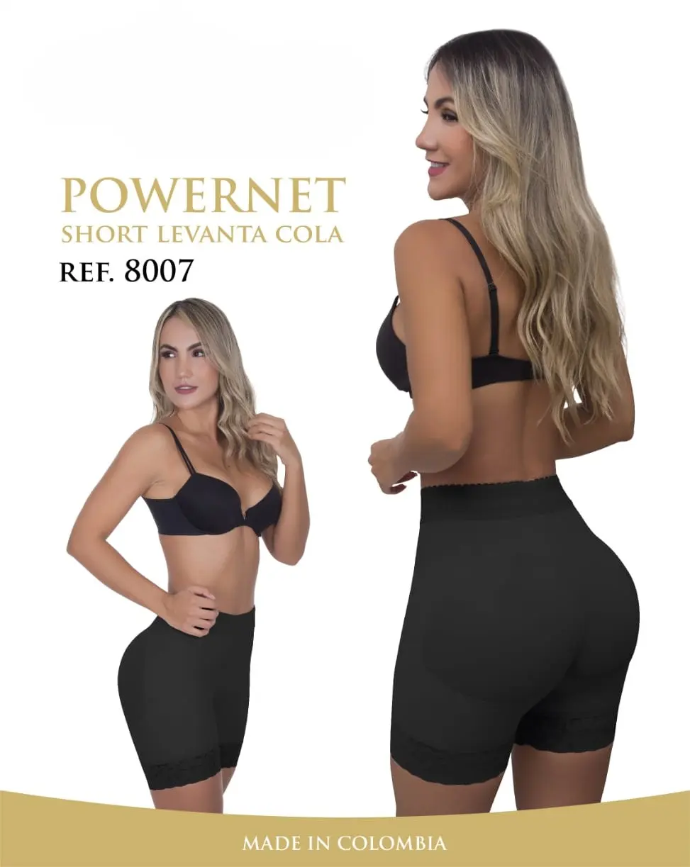 8007 Women's Colombian  Butt-Lifting Short Shapewear, Leg Shaping Underwear