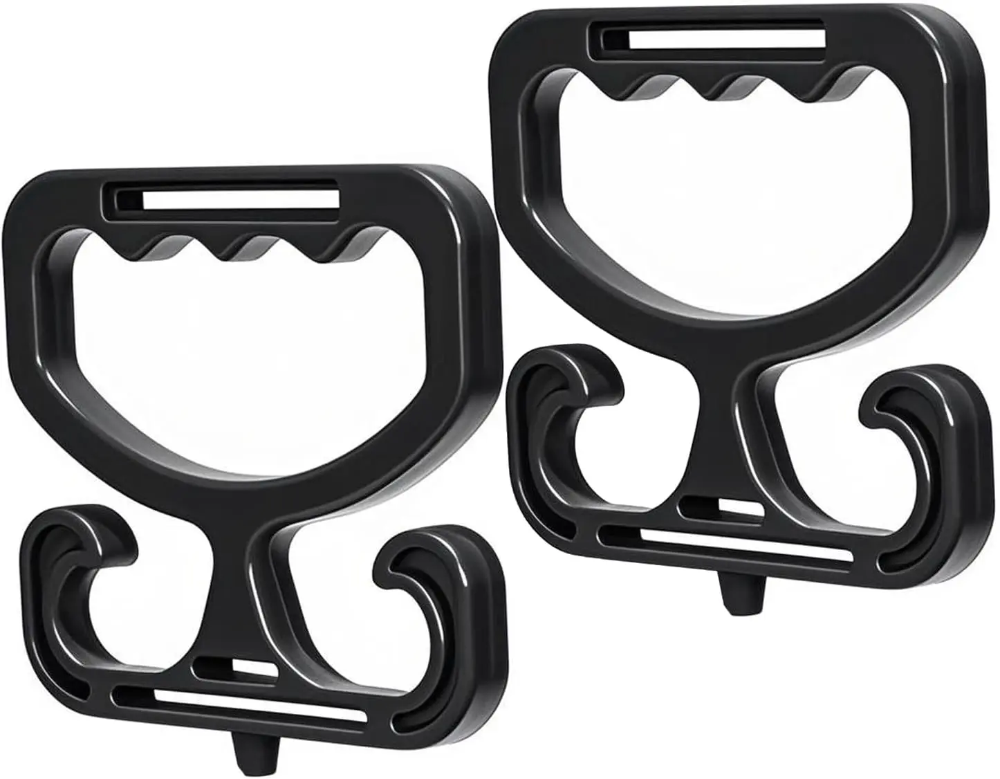 Grocery Bag Carrier with Plastic Storage Box, 2 Pack Grocery Bag Holder for Plastic Bags, Holds 100lbs, Heavy Duty Carry Handle, Comfortable Grip to Carry Bags, Buckets, Shopper Accessories, Black
